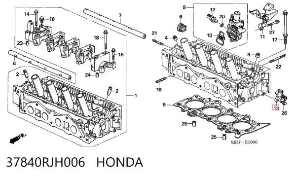 Czujnik położenia wałka rozrządu 37840RJH006 Honda