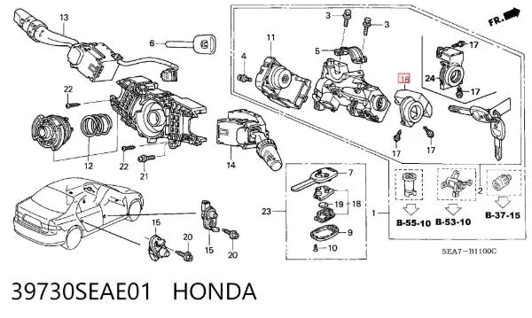  39730SEAE01 Honda