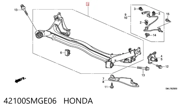 Korpus osi tylnej 42100SMGE06 Honda