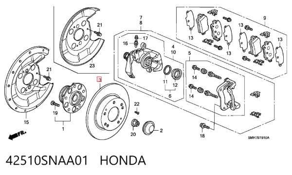 Tarcza hamulcowa tylna 42510SNAA01 Honda