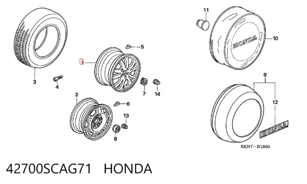  42700SCAG71 Honda