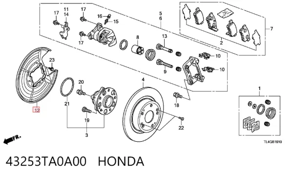  43253TA0A00 Honda