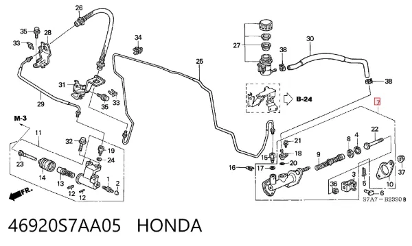 Cylinder sprzęgła główny 46920S7AA05 Honda