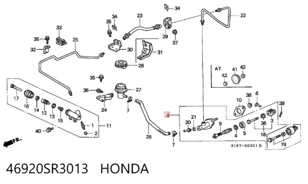 Cylinder sprzęgła główny 46920SR3013 Honda