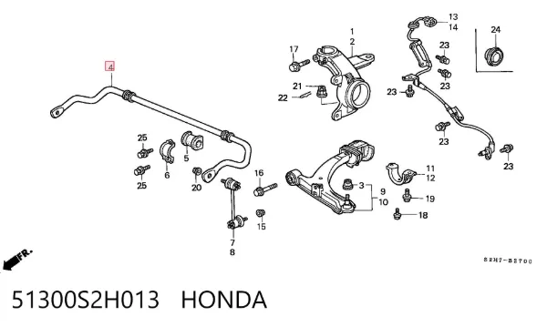Stabilizator przedni Honda HR-V GH