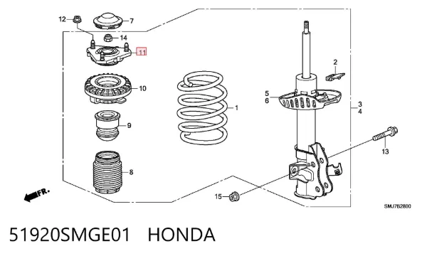 Poduszka amortyzatora przedniego 51920SMGE01 Honda
