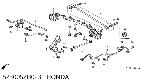 Stabilizator tylny Honda HR-V GH