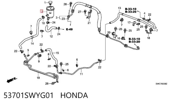 Zbiornik płynu wspomagania Honda CR-V III