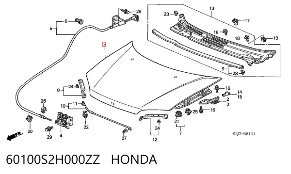Maska silnika Honda HR-V GH