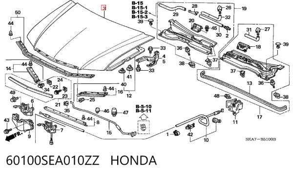 Maska silnika 60100SEA010ZZ Honda