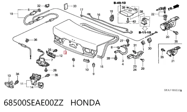 Drzwi tylne (bagażnika 3/5) Honda Accord VII