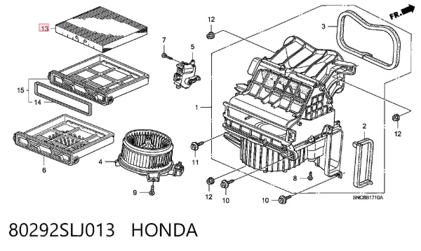 Filtr kabiny 80292SLJ013 Honda