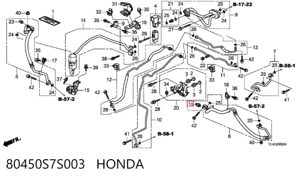 Czujnik ciśnienia bezwzględnego klimatyzacji 80450S7S003 Honda