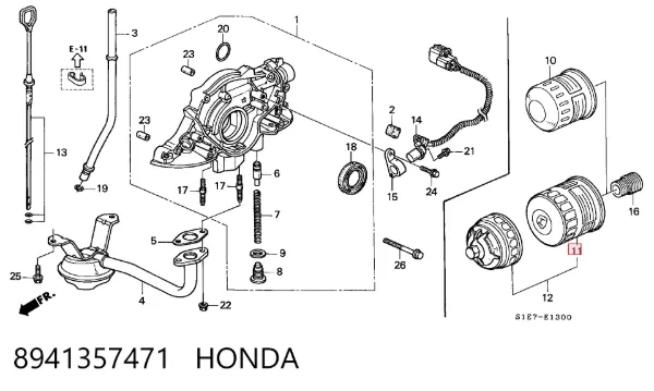 Filtr oleju 8941357471 Honda