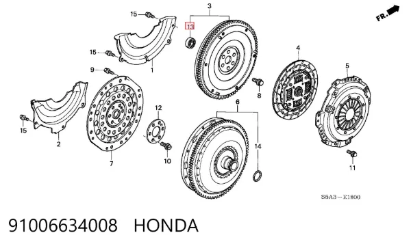 Łożysko alternatora 91006634008 Honda