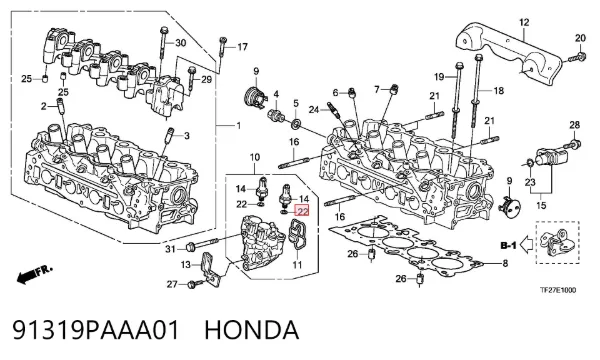Czujnik ciśnienia oleju 91319PAAA01 Honda