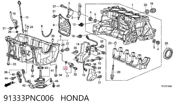 Uszczelka regulatora faz rozrządu 91333PNC006 Honda