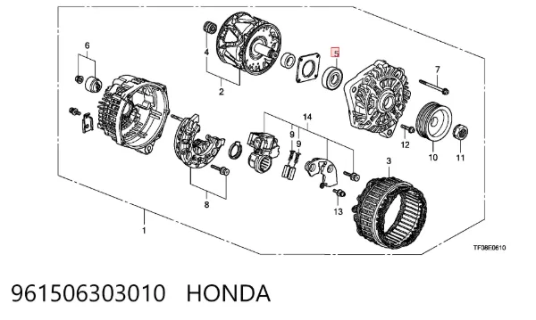 Łożysko alternatora 961506303010 Honda