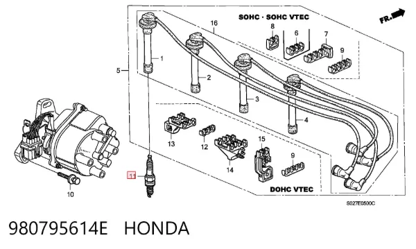 Świeca zapłonowa 980795614E Honda