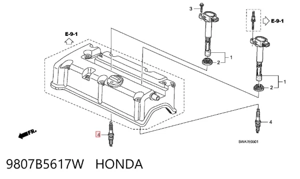 Świeca zapłonowa 9807B5617W Honda