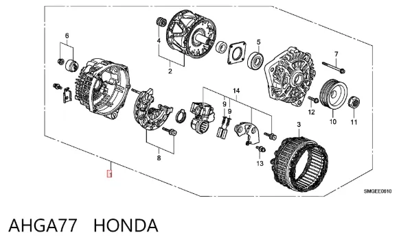 Alternator AHGA77 Honda