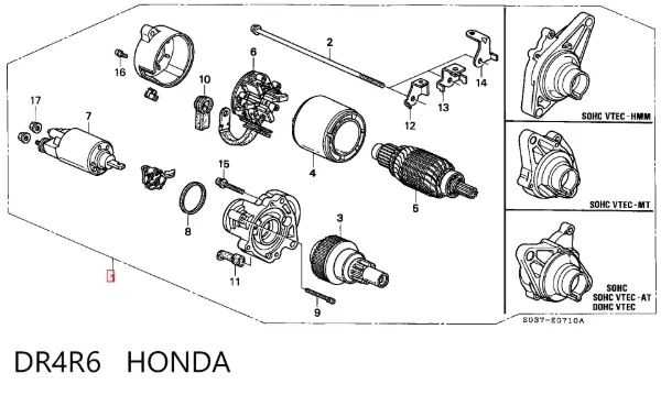 Rozrusznik DR4R6 Honda