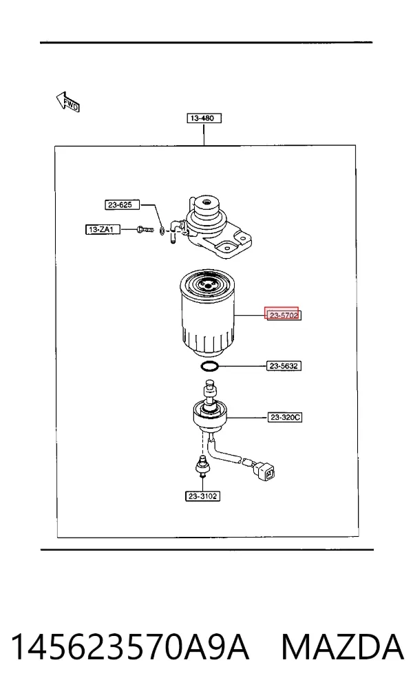 Filtr paliwa 145623570A9A Mazda