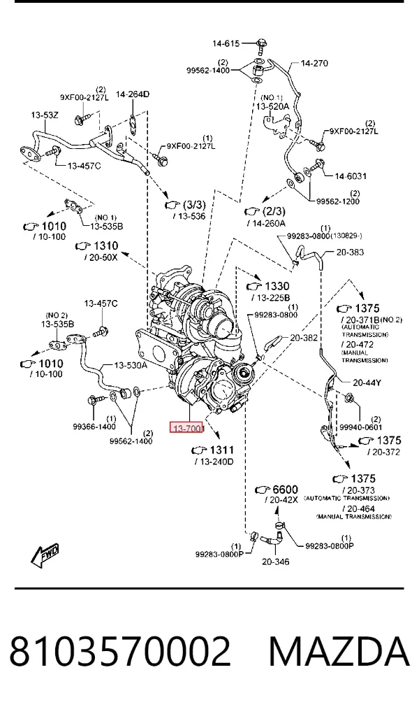 Turbina 8103570002 Mazda