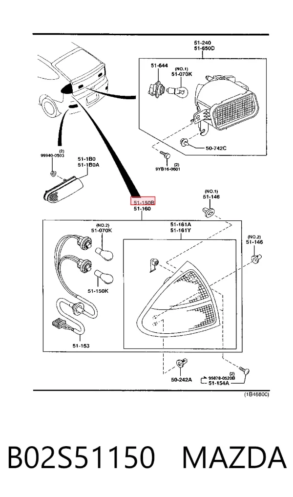 Lampa zespolona tylna prawa Mazda 323 C V