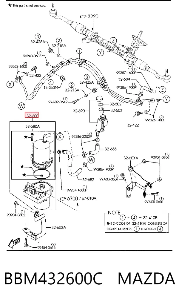 Pompa wspomagania hydraulicznego kierownicy Mazda 3 BL