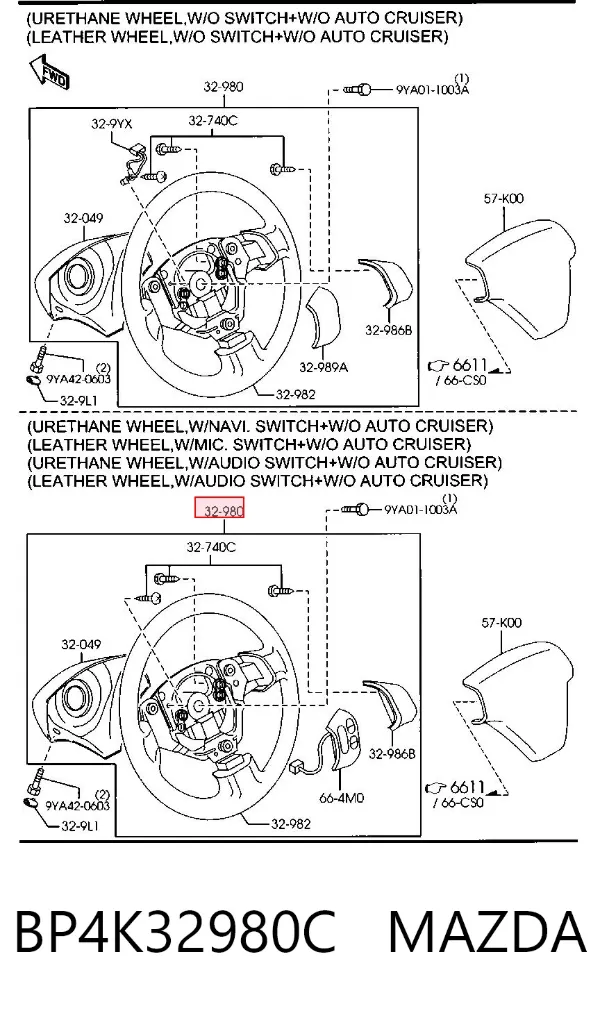 Kierownica Mazda 5 I