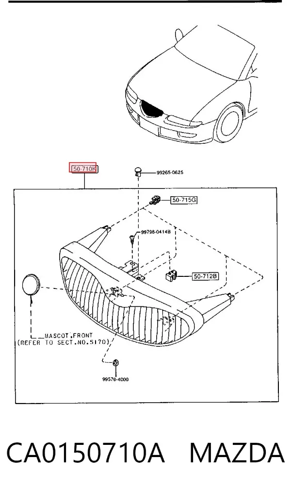 Atrapa chłodnicy Mazda Xedos 6