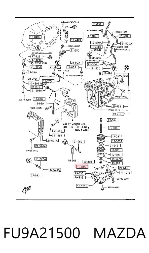Filtr automatycznej skrzyni biegów FU9A21500 Mazda