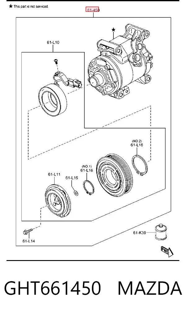 Sprężarka klimatyzacji GHT661450 Mazda