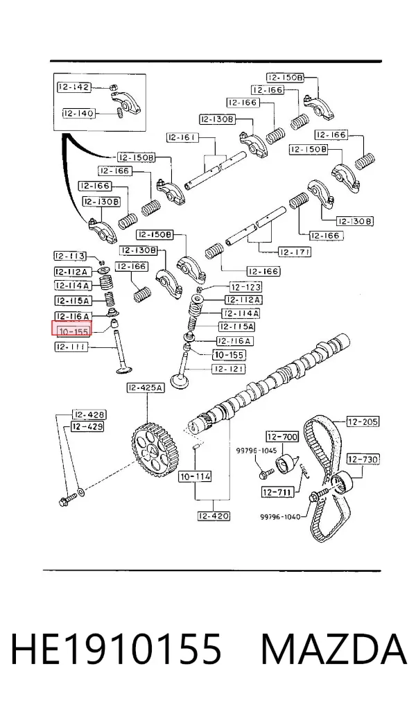 Uszczelniacz zaworu dolotowego/wylotowego HE1910155 Hyundai/Kia