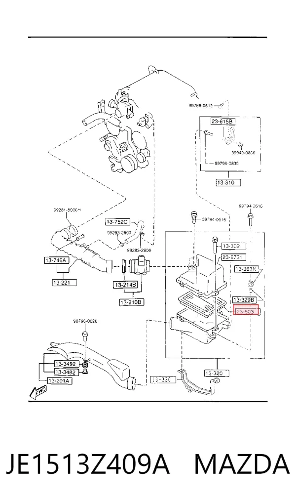 Filtr powietrza JE1513Z409A Mazda