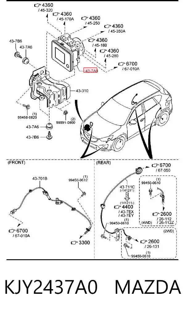 Sterownik ABS  hydrauliczny Mazda CX-5 I