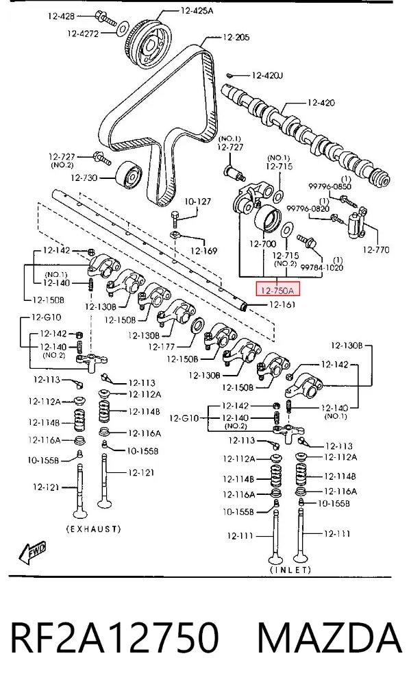 Napinacz paska rozrządu RF2A12750 Mazda