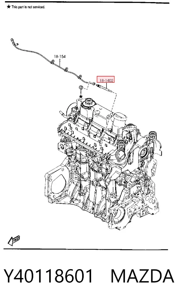 Świeca żarowa Y40118601 Mazda