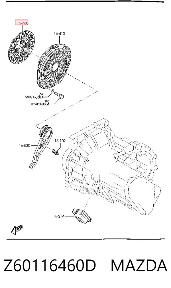 Tarcza sprzęgła Z60116460D Mazda