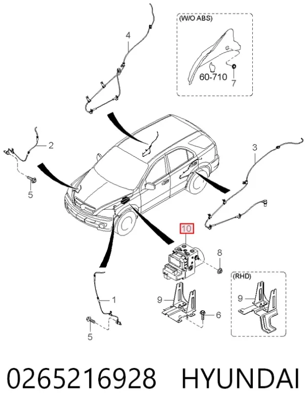 Sterownik ABS  hydrauliczny 0265216928 Hyundai/Kia