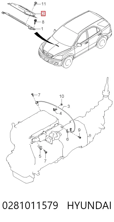 Sterownik silnika 0281011579 Hyundai/Kia