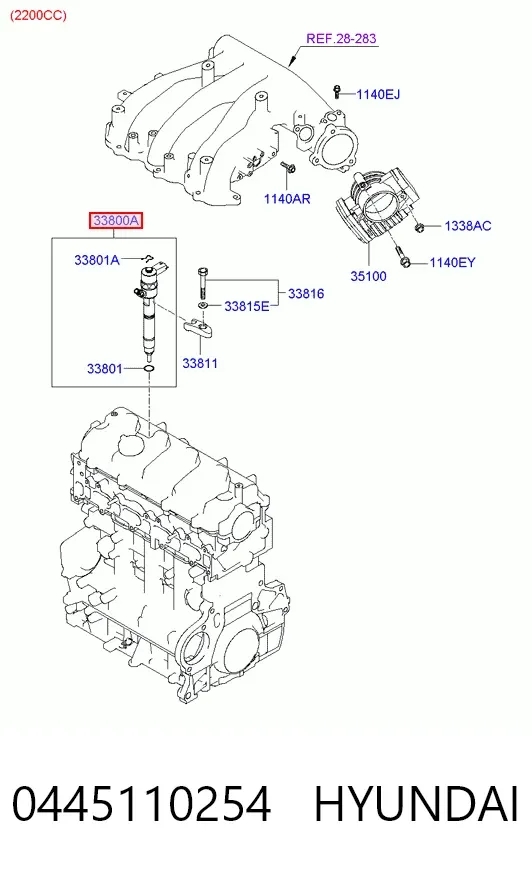 Wtryskiwacz paliwa Hyundai Santa Fe II