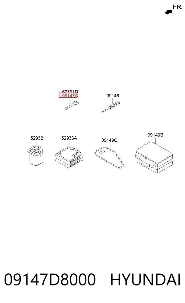 Hak holowniczy 09147D8000 Hyundai/Kia