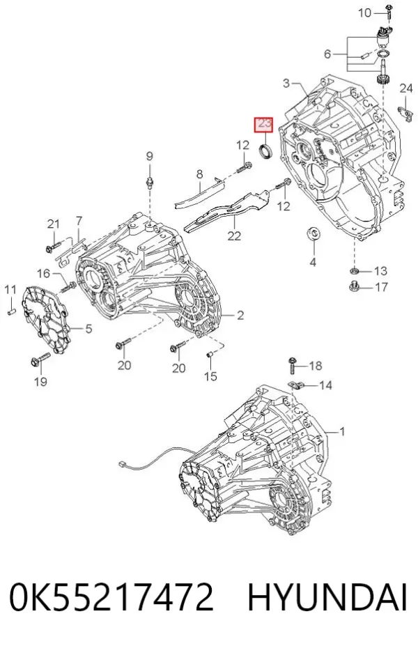 Łożysko skrzyni biegów 0K55217472 Hyundai/Kia