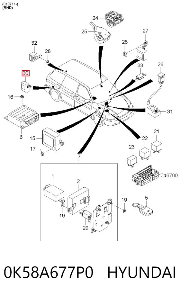  0K58A677P0 Hyundai/Kia