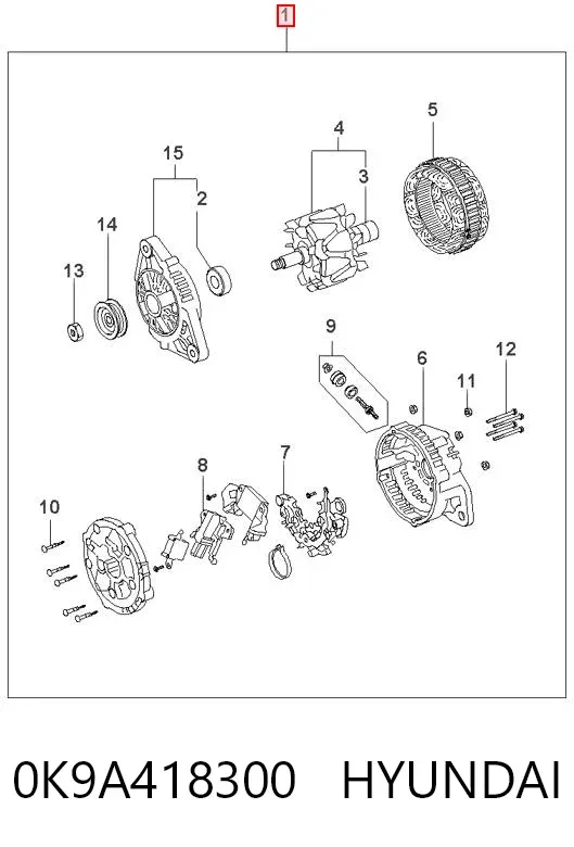 Alternator 0K9A418300 Hyundai/Kia