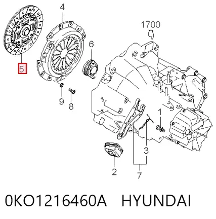 Tarcza sprzęgła 0KO1216460A Hyundai/Kia