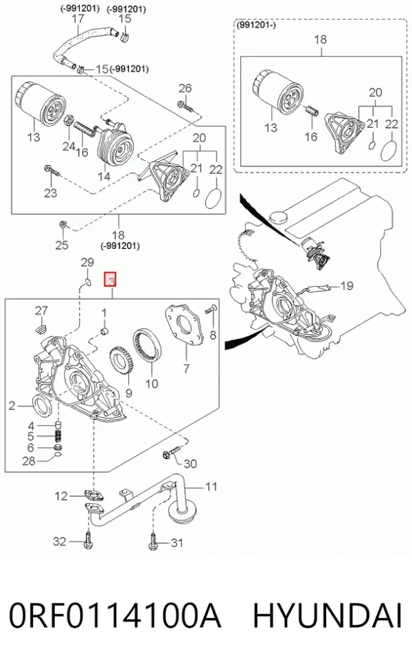 Pompa oleju 0RF0114100A Hyundai/Kia