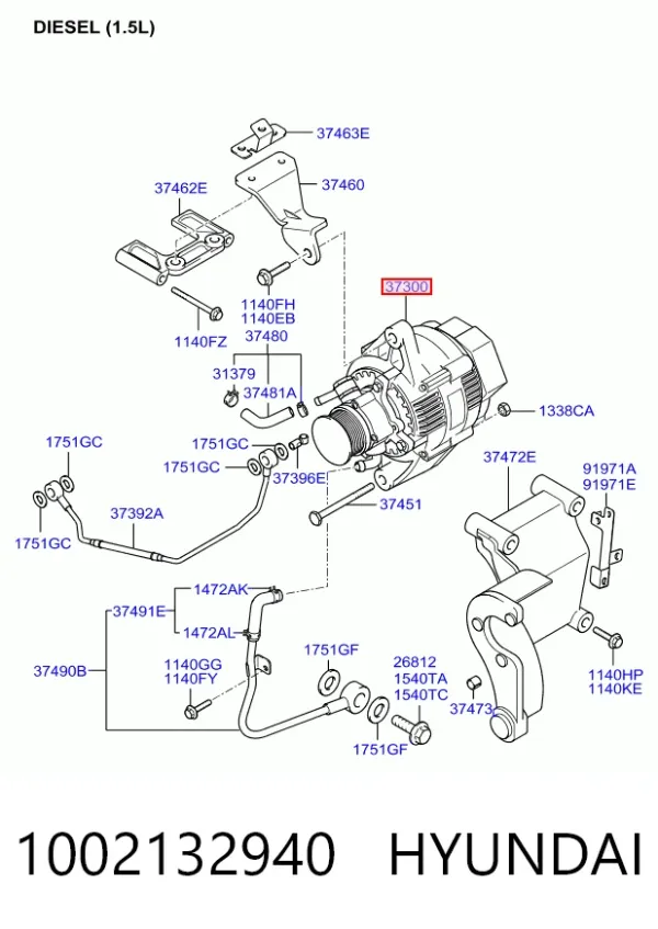 Alternator Hyundai Accent III